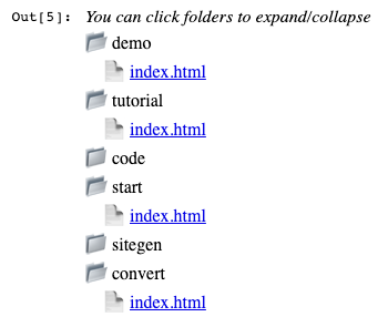 Tree-view of the current directory